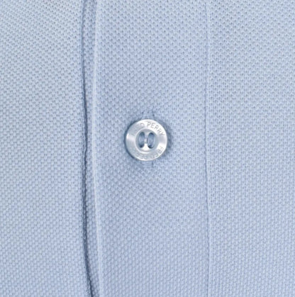 FRED PERRY TWIN TIPPED PIQUE COTTON POLO SHIRT LIGHT SMOKE BLUE/NAVY RRP £80 BNWT