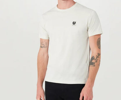BELSTAFF PHOENIX PATCH COTTON T-SHIRT TONAL SILVER BIRCH CREAM RRP £60 BNWT