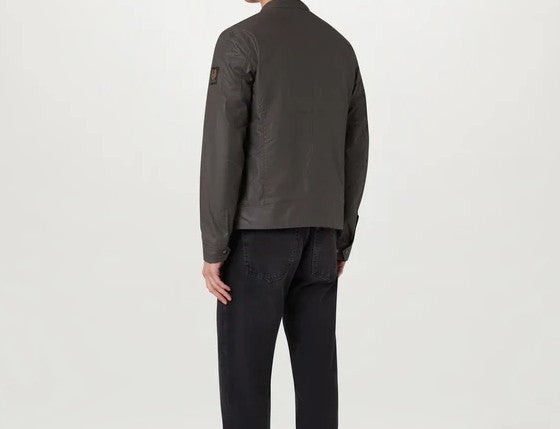 BELSTAFF SIDELINE WAXED COTTON BIKER JACKET TORNADO GREY UK42 XL RRP £295 BNWT