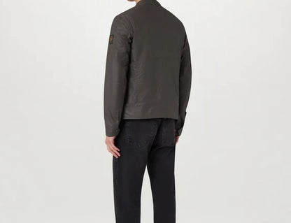 BELSTAFF SIDELINE WAXED COTTON BIKER JACKET TORNADO GREY UK42 XL RRP £295 BNWT