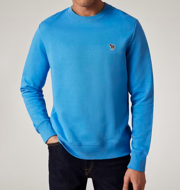 PAUL SMITH PS ZEBRA LOGO CREW NECK SWEATSHIRT MID BLUE XL RRP £125 BNWT