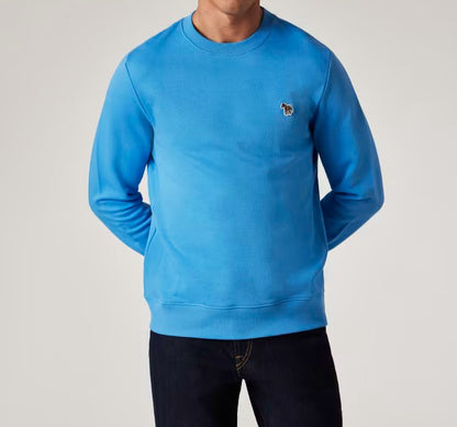 PAUL SMITH PS ZEBRA LOGO CREW NECK SWEATSHIRT MID BLUE XL RRP £125 BNWT