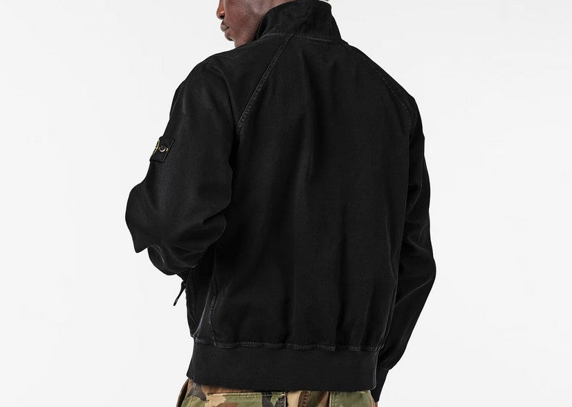 STONE ISLAND PANAMA OVERSIZED COTTON BOMBER TRACK JACKET BLACK XL RRP £615 BNWT