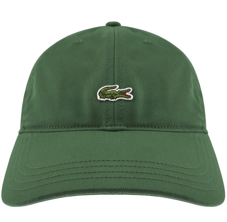 LACOSTE CLASSIC COTTON CROC LOGO BASEBALL CAP GREEN RRP £50 BNWT