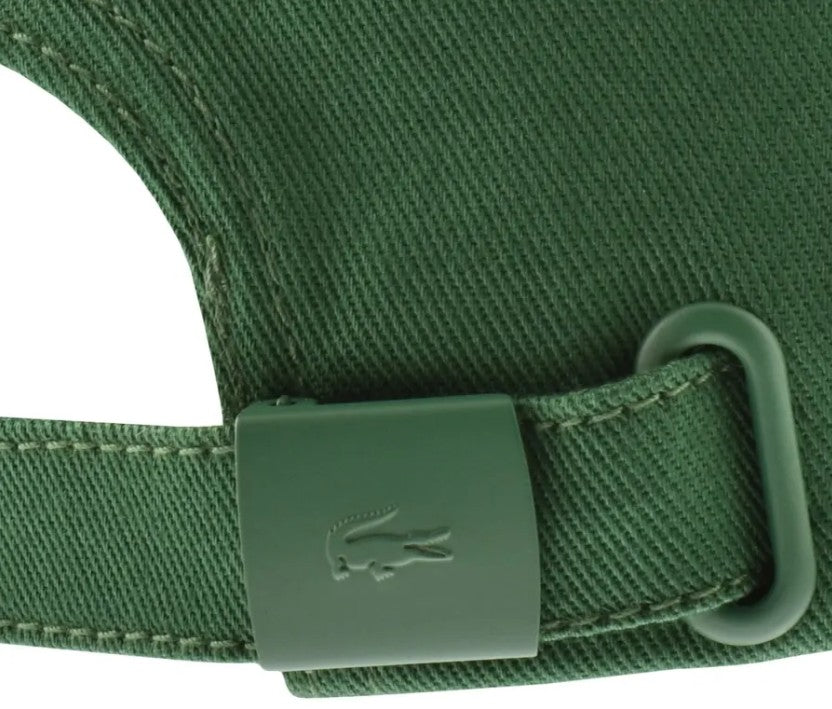 LACOSTE CLASSIC COTTON CROC LOGO BASEBALL CAP GREEN RRP £50 BNWT