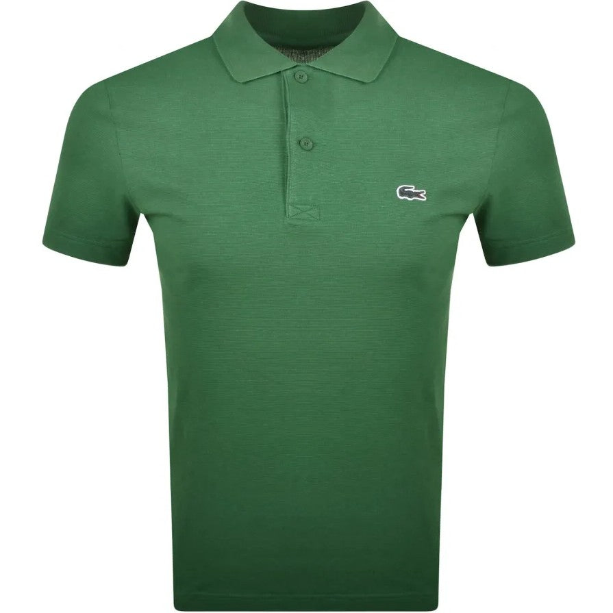 LACOSTE CORE ESSENTIALS PIQUE COTTON POLO SHIRT CLASSIC GREEN RRP £79 BNWT
