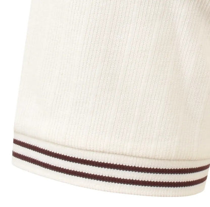 FRED PERRY RIBBED JERSEY HEAVYWEIGHT COTTON T-SHIRT ECRU 2XL RRP £75 BNWT