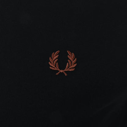 FRED PERRY TWIN TIPPED LONG SLEEVE COTTON T-SHIRT BLACK 2XL RRP £60 BNWT