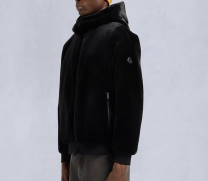 MOOSE KNUCKLES ROLAND REVERSIBLE HOODED FAUX FUR/SHELL JACKET BLACK RRP £550 BNWT