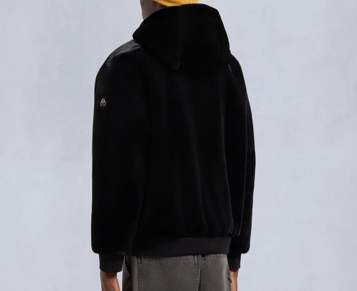 MOOSE KNUCKLES ROLAND REVERSIBLE HOODED FAUX FUR/SHELL JACKET BLACK RRP £550 BNWT