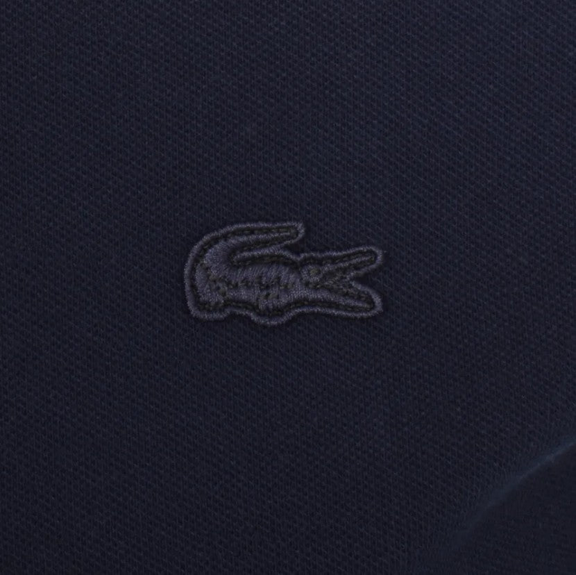 LACOSTE PIQUE COTTON TIPPED T-SHIRT NAVY BLUE SIZE (8) 3XL RRP £70 BNWT