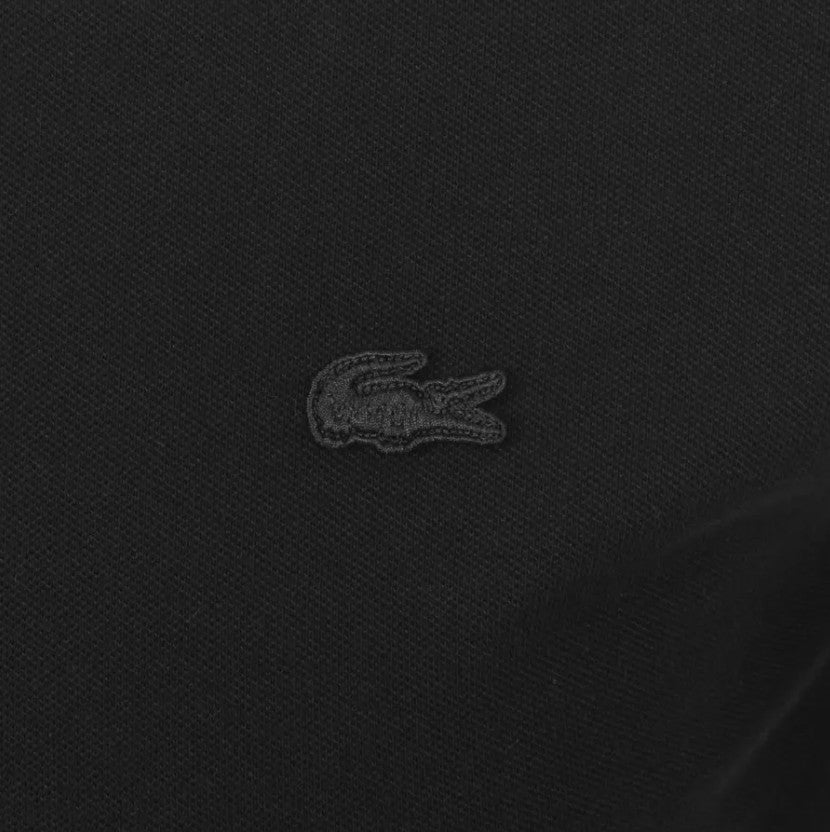 LACOSTE PIQUE COTTON TIPPED T-SHIRT BLACK SIZE (8) 3XL RRP £70 BNWT