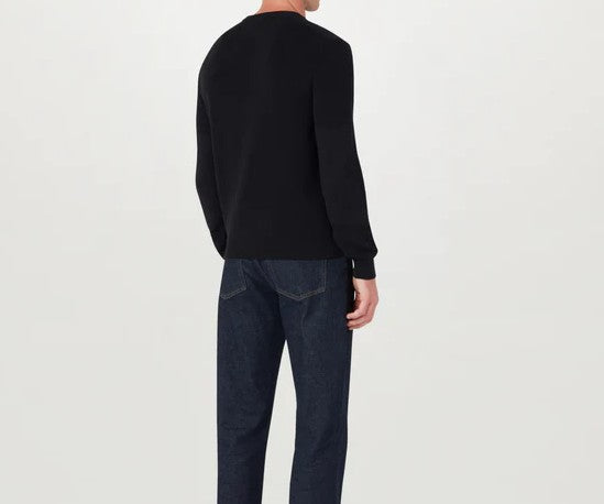 BELSTAFF COMMANDER CREW NECK COTTON JUMPER BLACK 2XL RRP £200 BNWT
