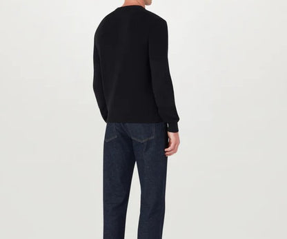 BELSTAFF COMMANDER CREW NECK COTTON JUMPER BLACK 2XL RRP £200 BNWT