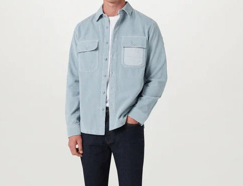 BELSTAFF FALLGATE CORDUROY COTTON SHIRT/OVERSHIRT QUARRY BLUE XL RRP £225 BNWT