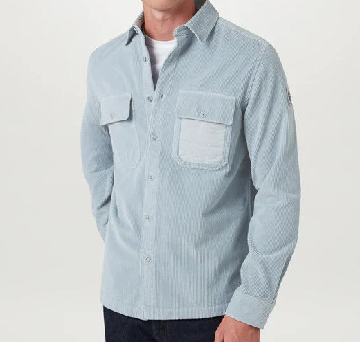 BELSTAFF FALLGATE CORDUROY COTTON SHIRT/OVERSHIRT QUARRY BLUE XL RRP £225 BNWT