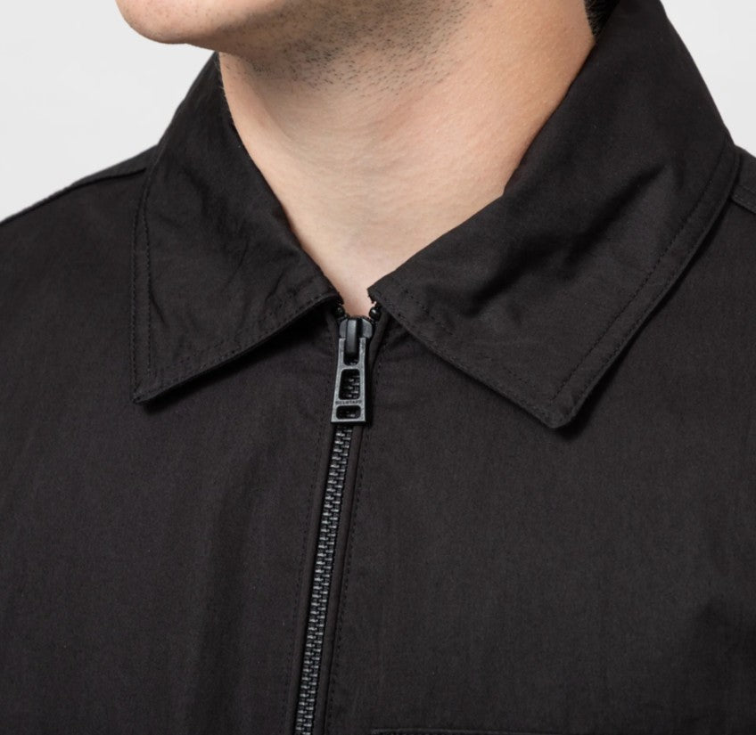 BELSTAFF DROME COTTON GABERDINE OVERSHIRT BLACK LARGE RRP £195 BNWT