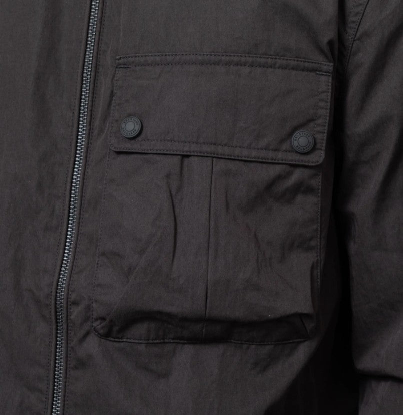 BELSTAFF DROME COTTON GABERDINE OVERSHIRT BLACK LARGE RRP £195 BNWT