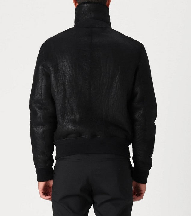 BELSTAFF TRACE SHEARLING AVIATOR BOMBER JACKET BLACK UK44 XL/2XL RRP £1495 BNWT
