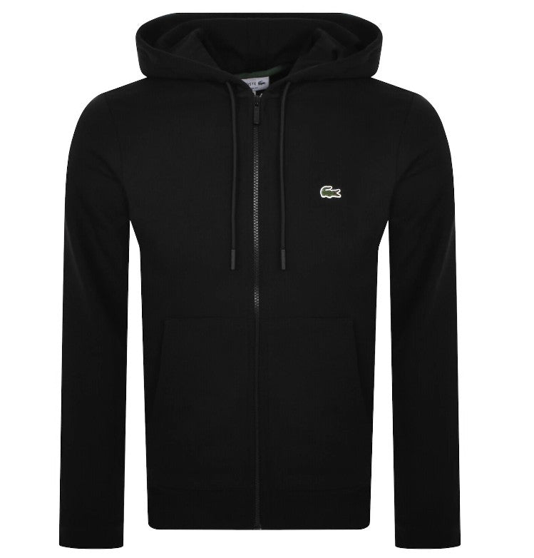 LACOSTE 2 PIECE FULL ZIP HOODED COTTON FLEECE TRACKSUIT BLACK 3XL RRP £210 BNWT