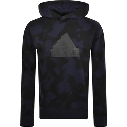 ADIDAS SPORTSWEAR AOP CAMO COTTON HOODED SWEATSHIRT NAVY XL RRP £65 BNWT