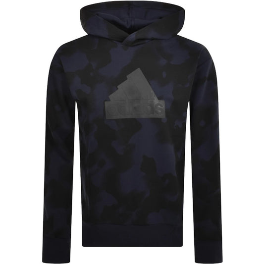 ADIDAS SPORTSWEAR AOP CAMO COTTON HOODED SWEATSHIRT NAVY XL RRP £65 BNWT