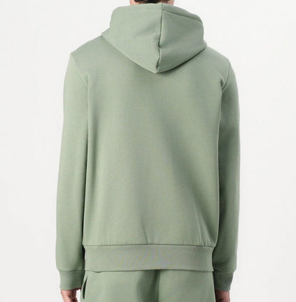 LACOSTE COTTON FLEECE FULL ZIP HOODIE SWEATSHIRT THYME GREEN 2XL RRP £125 BNWT