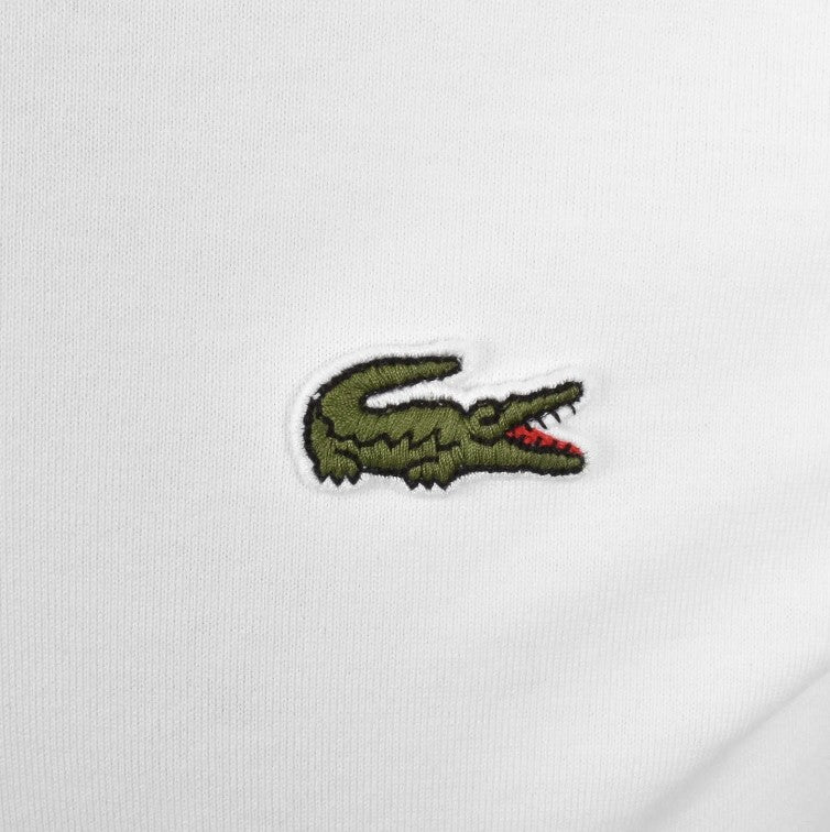LACOSTE TIPPED CREW COLLAR T-SHIRT WHITE RRP £60 BNWT