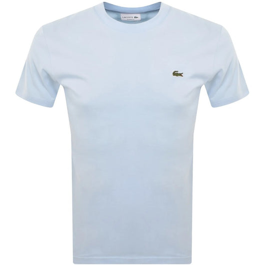 LACOSTE CORE CREW NECK CROC LOGO COTTON T-SHIRT SKY BLUE (6) XL RRP £55 BNWT