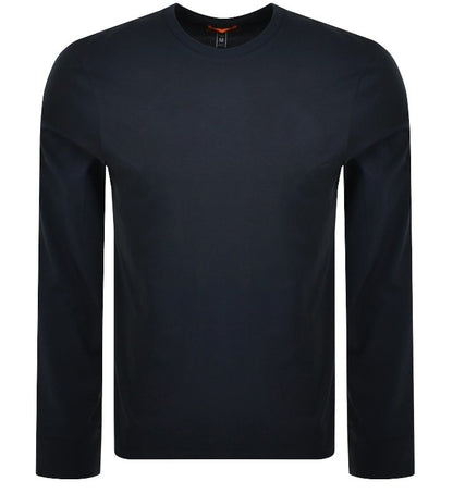 PARAJUMPERS KIP LONG SLEEVE COTTON T-SHIRT NAVY BLUE RRP £80 BNWT