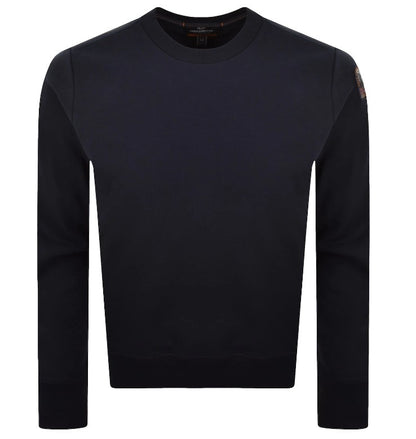PARAJUMPERS K2 CREW NECK COTTON FLEECE SWEATSHIRT NAVY BLUE RRP £160 BNWT