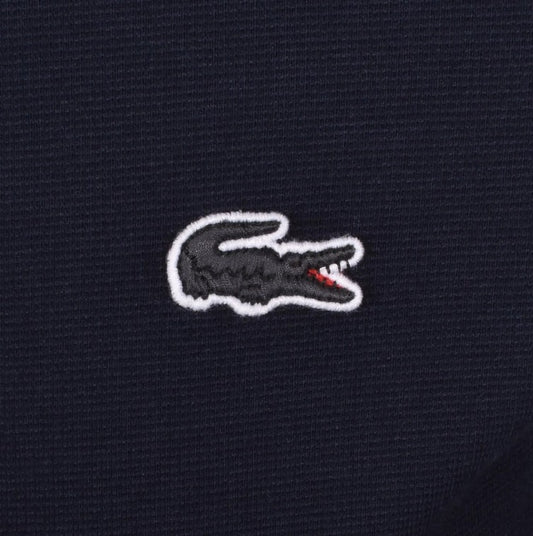 LACOSTE CROC LOGO PIQUE COTTON LONG SLEEVE POLO SHIRT NAVY RRP £105 BNWT
