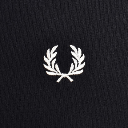 FRED PERRY QUARTER ZIP COTTON FLEECE SWEATSHIRT NAVY BLUE MEDIUM RRP £95 BNWT