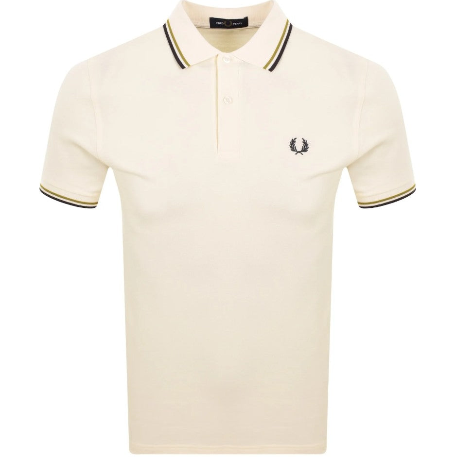 FRED PERRY TWIN TIPPED PIQUE COTTON POLO SHIRT ECRU (CREAM) 3XL RRP £80 BNWT