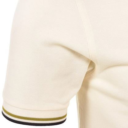FRED PERRY TWIN TIPPED PIQUE COTTON POLO SHIRT ECRU (CREAM) 3XL RRP £80 BNWT