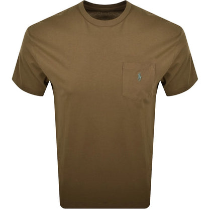 POLO RALPH LAUREN CLASSIC FIT COTTON POCKET T-SHIRT BROWN 2XL RRP £75 BNWT