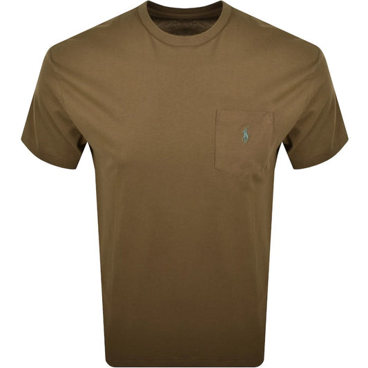 POLO RALPH LAUREN CLASSIC FIT COTTON POCKET T-SHIRT BROWN 2XL RRP £75 BNWT