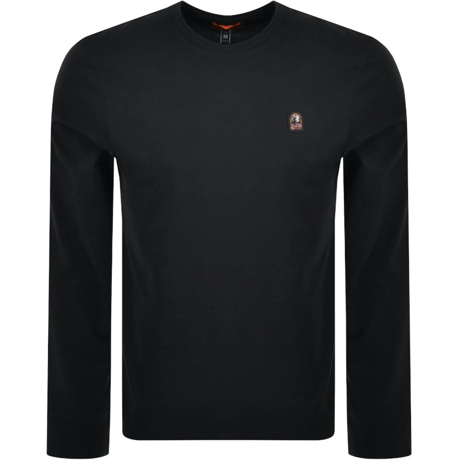 PARAJUMPERS KIP LONG SLEEVE COTTON T-SHIRT BLACK RRP £80 BNWT