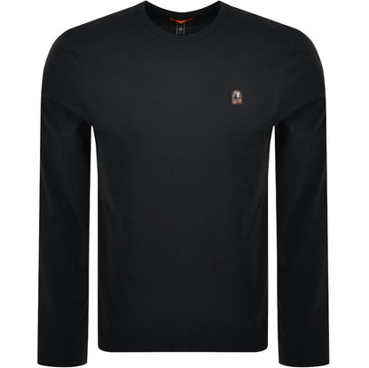 PARAJUMPERS KIP LONG SLEEVE COTTON T-SHIRT BLACK RRP £80 BNWT