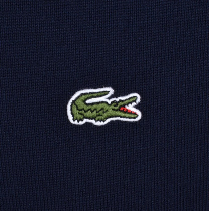 LACOSTE TIPPED CROC LOGO CREW NECK JUMPER NAVY BLUE 2XL RRP £120 BNWT