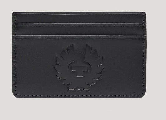 BELSTAFF WHEATLE ITALIAN LEATHER CARD HOLDER WALLET BLACK RRP £75 NEW IN BOX