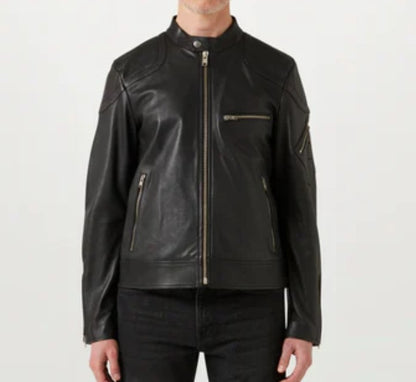BELSTAFF T RACER CHEVIOT LEATHER BIKER JACKET BLACK RRP £850 BNWT