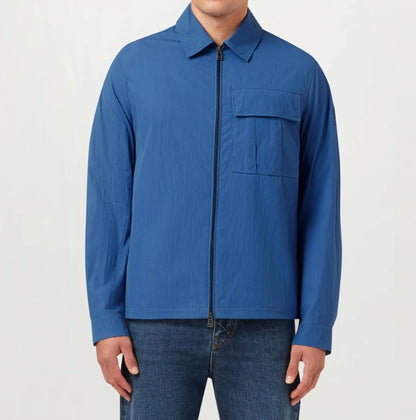 BELSTAFF CARGO TECHNICAL COTTON BLEND OVERSHIRT MARINE BLUE RRP £195 BNWT