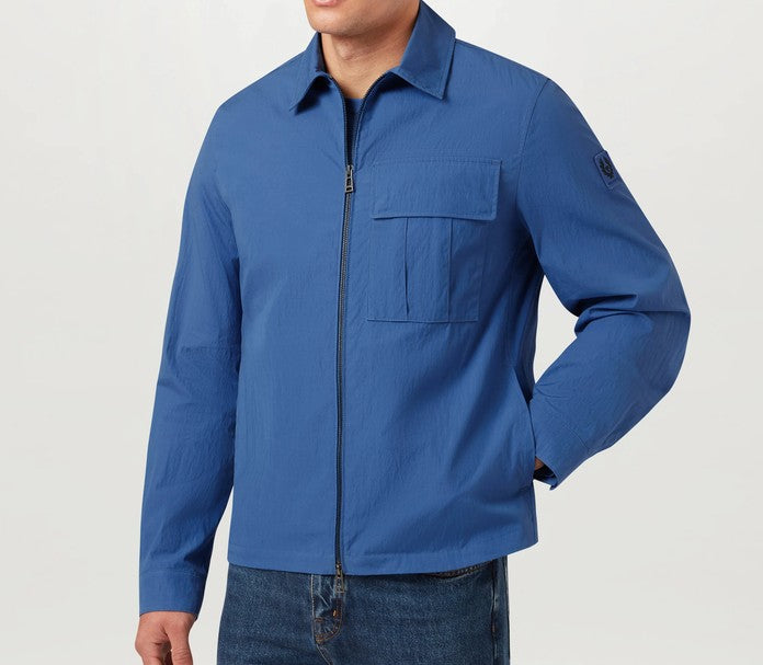 BELSTAFF CARGO TECHNICAL COTTON BLEND OVERSHIRT MARINE BLUE RRP £195 BNWT