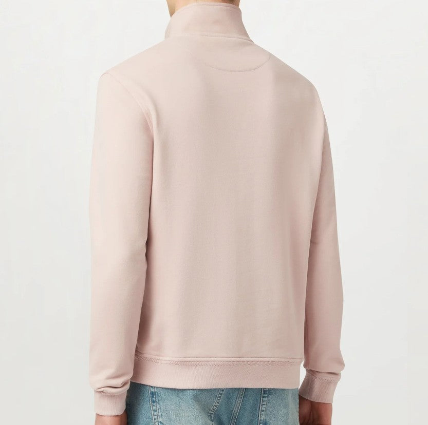 BELSTAFF QUARTER ZIP COTTON FLEECE SWEATSHIRT DUSK PINK RRP £145 BNWT