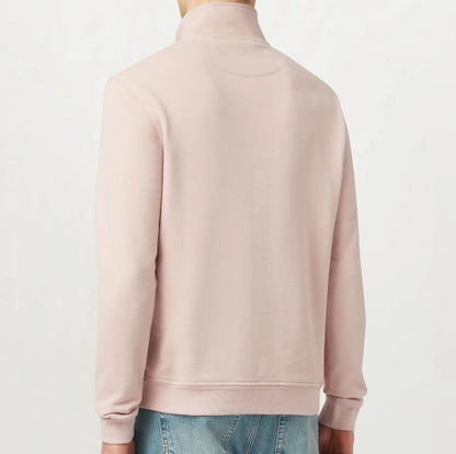 BELSTAFF QUARTER ZIP COTTON FLEECE SWEATSHIRT DUSK PINK RRP £145 BNWT