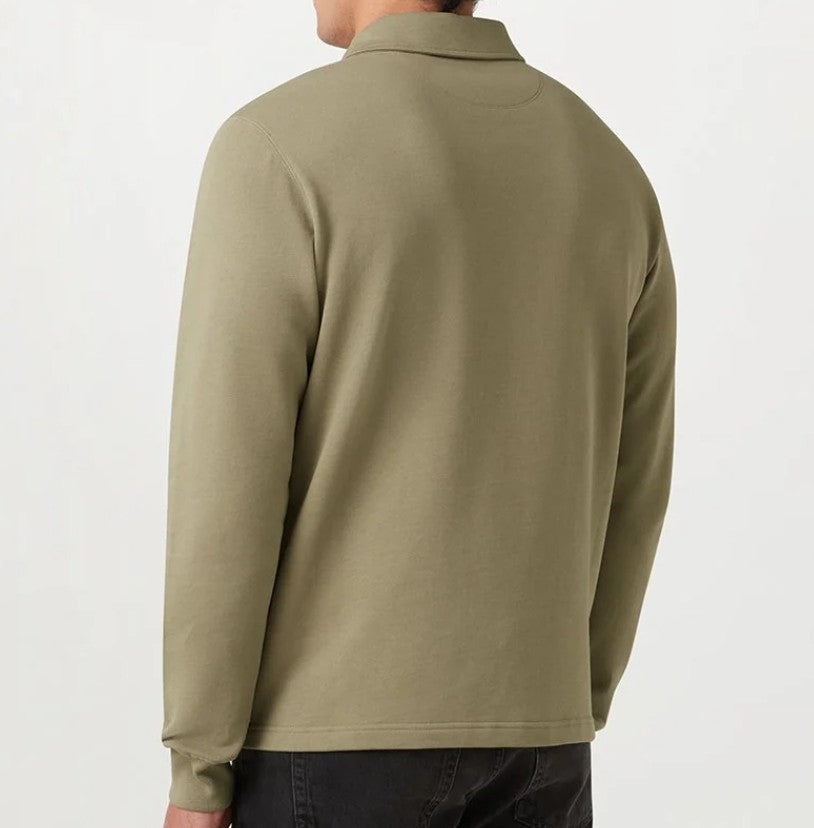 BELSTAFF CURATOR QUARTER ZIP COTTON SWEATSHIRT FATIGUE GREEN XL RRP £180 NEW