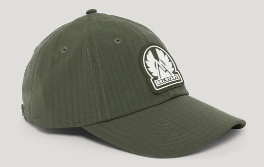 BELSTAFF MOUNTAIN LOGO RIPSTOP POLYESTER BASEBALL FADED OLIVE INK RRP £55 BNWT