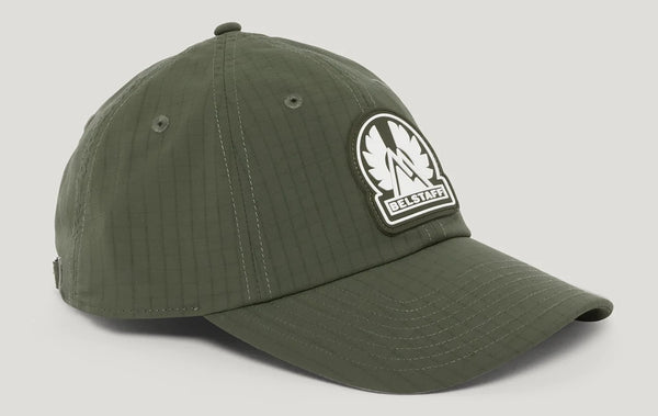 BELSTAFF MOUNTAIN LOGO RIPSTOP POLYESTER BASEBALL FADED OLIVE INK RRP £55 BNWT