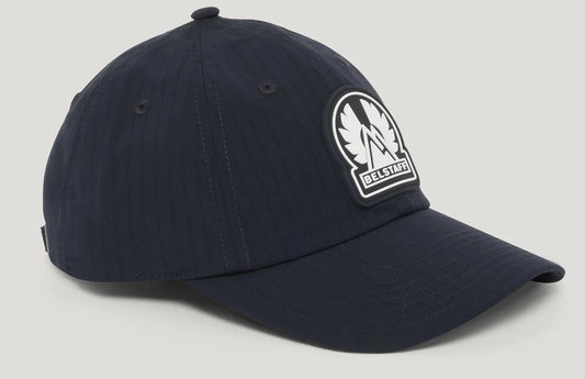BELSTAFF MOUNTAIN LOGO RIPSTOP POLYESTER BASEBALL CAP DARK INK RRP £55 BNWT